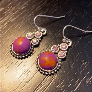 purple/silver earrings-NWT